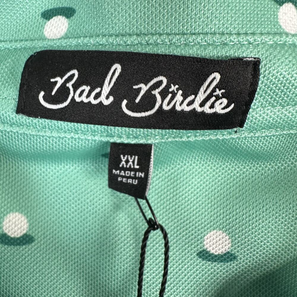 NWT Bad Birdie Aim Point Dusty Jade Men's Pique Polo Golf Shirt Size XXL - Picture 2 of 11